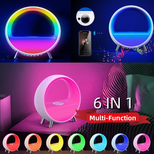 Atmosphere Lamp Bluetooth Speaker Smart Alarm Clock Night Light Wake Up Light Sunrise Sunset Lamp - Ambient Lights -  Trend Goods