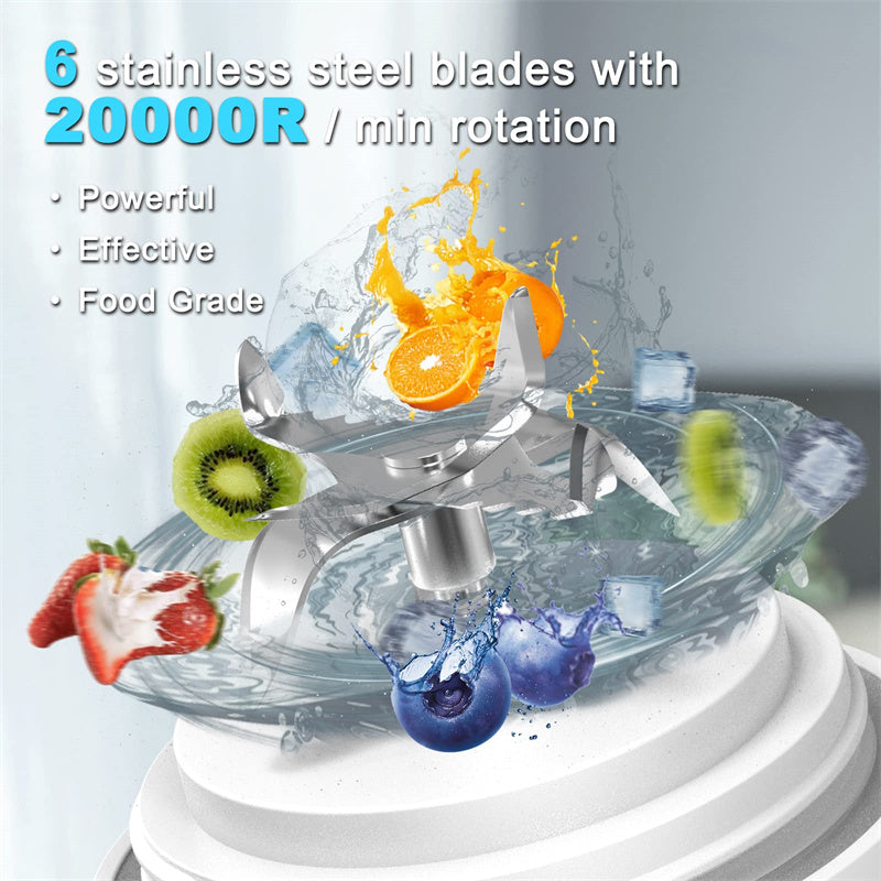 Mini Portable Blender Juicer For Shakes And Smoothies With 6 Blade - Juicers -  Trend Goods