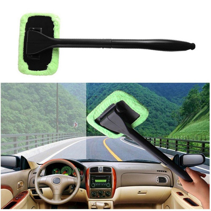 Car Window Windshield Wiper Microfiber Cloth Auto Window Cleaner Long Handle Car Washable Brush Clean Tool - Auto Cleaning -  Trend Goods