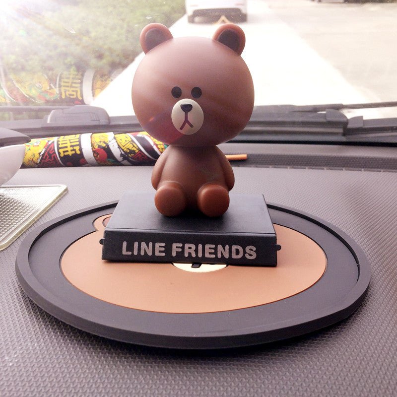 Cartoon Brown Bear Car Anti-slip Mat Car Storage Mat Phone - Auto Accessories -  Trend Goods
