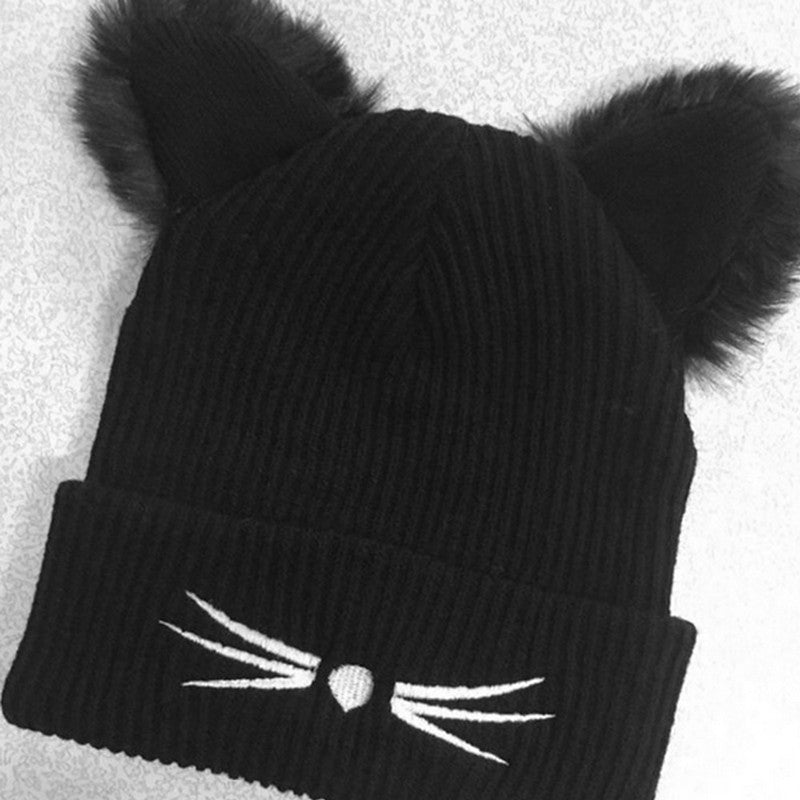 Cat Ear Fur Hat - Knit hats -  Trend Goods