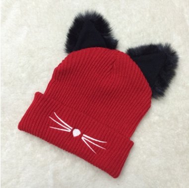 Cat Ear Fur Hat - Knit hats -  Trend Goods