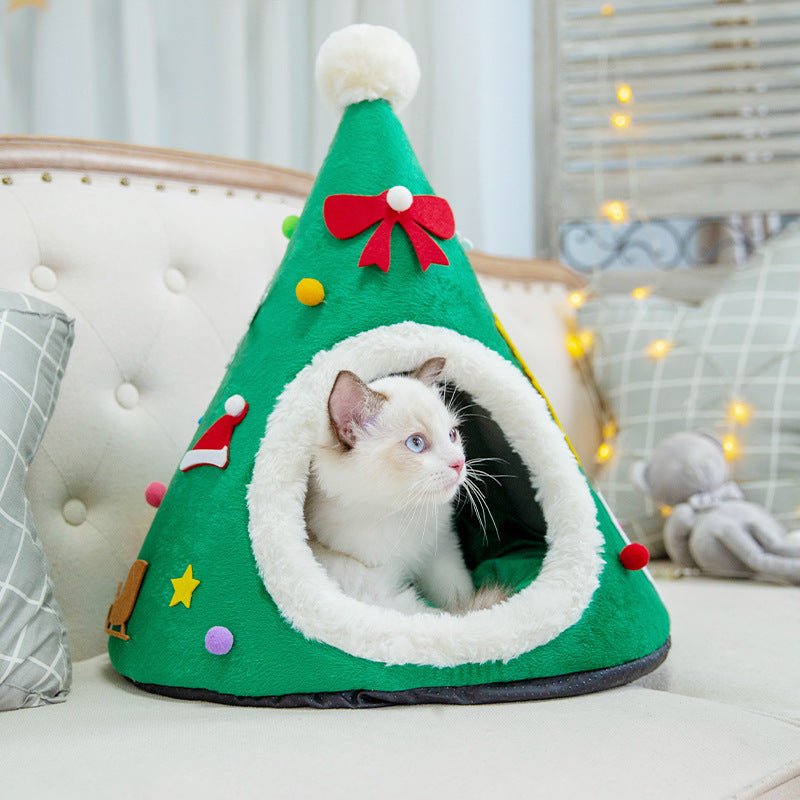 Cat Nest Christmas Hat Shape Sponge - Cat Nests -  Trend Goods