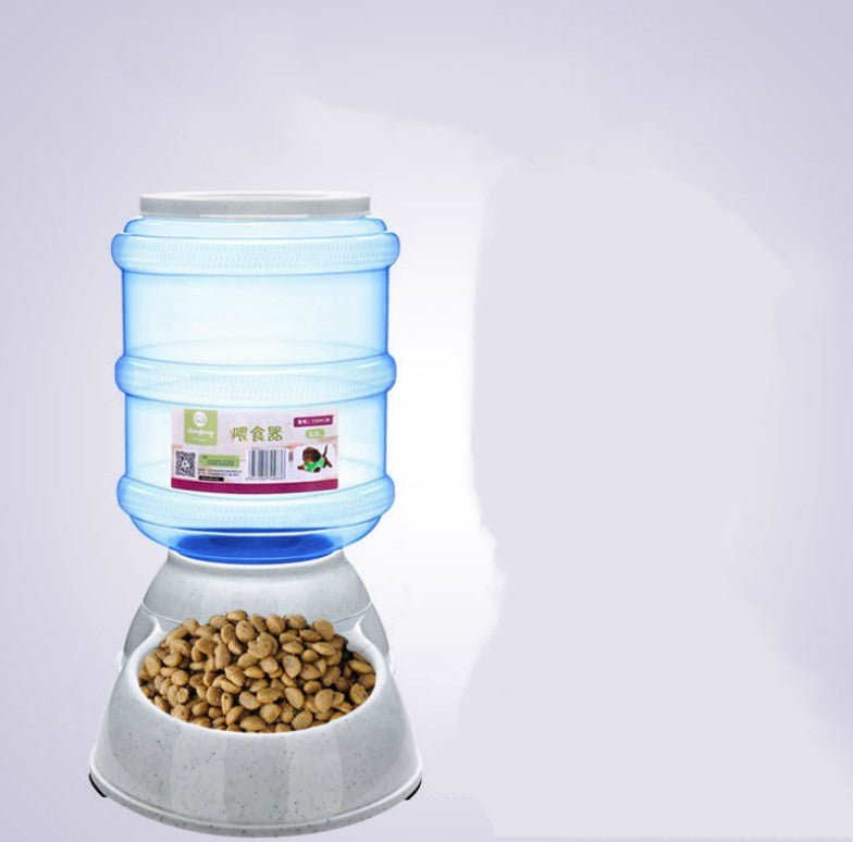 Cats Dogs Automatic Pet Feeder Drinking Water Fountains Large Capacity Plastic Pet Food Bowl Water Dispenser - Pet Bowls -  Trend Goods