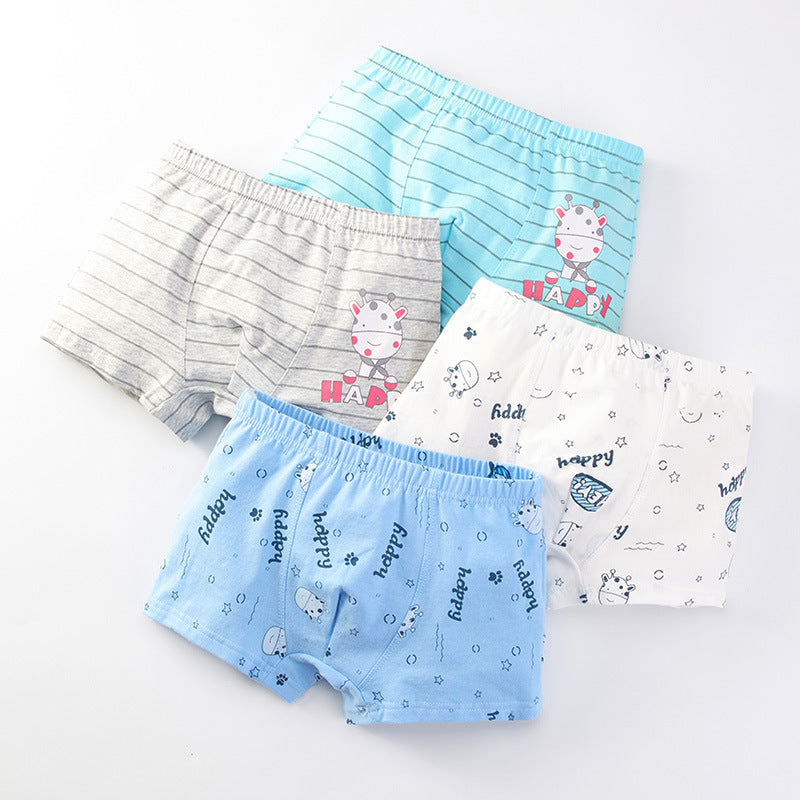 Boys' Flat Corner Fine Shuttle Cotton Underwear - Boxers -  Trend Goods