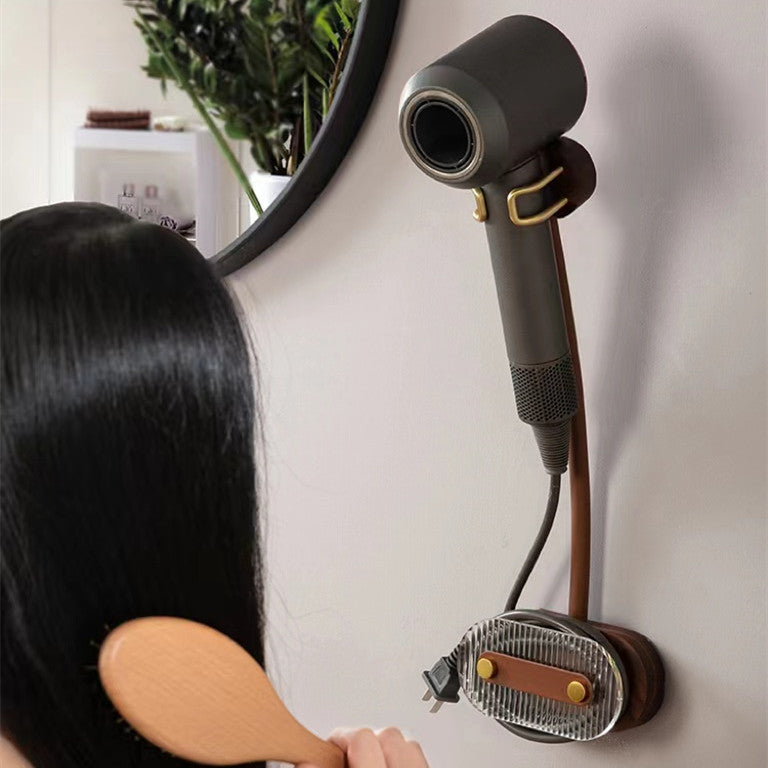 Lazy Hair Dryer Shelf Wall Hanging Bracket Storage Hanger Without Punching - Bathroom Gadgets -  Trend Goods