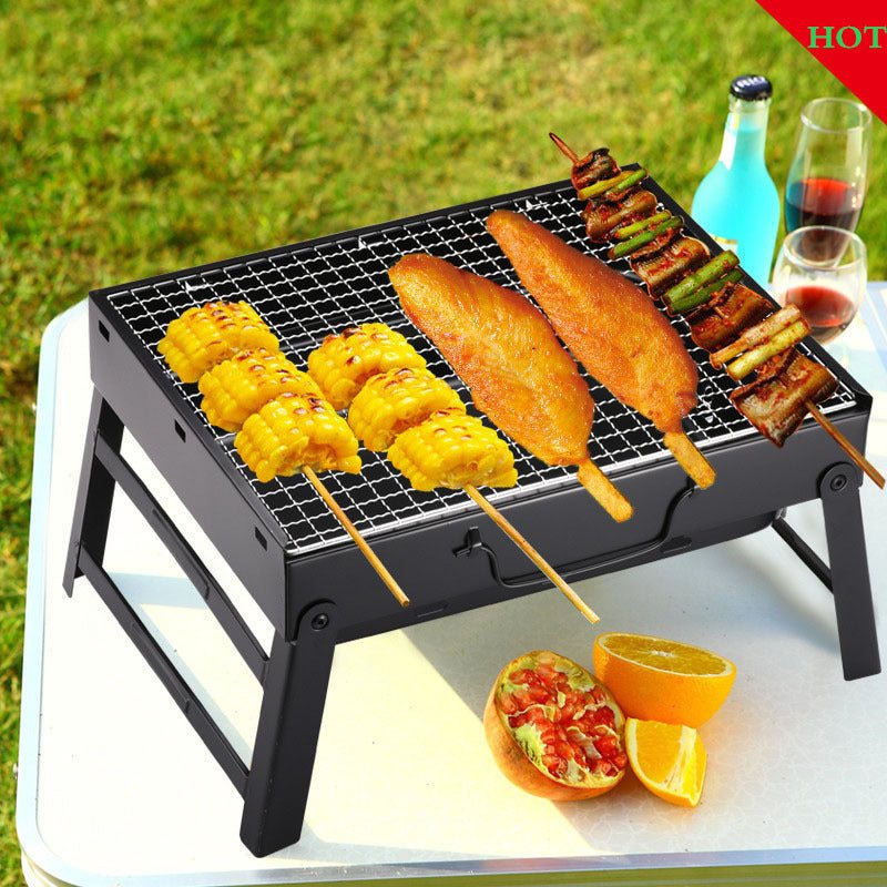 Charcoal Barbecue Rack Outdoor Folding Portable Barbecue Grill - Grills -  Trend Goods