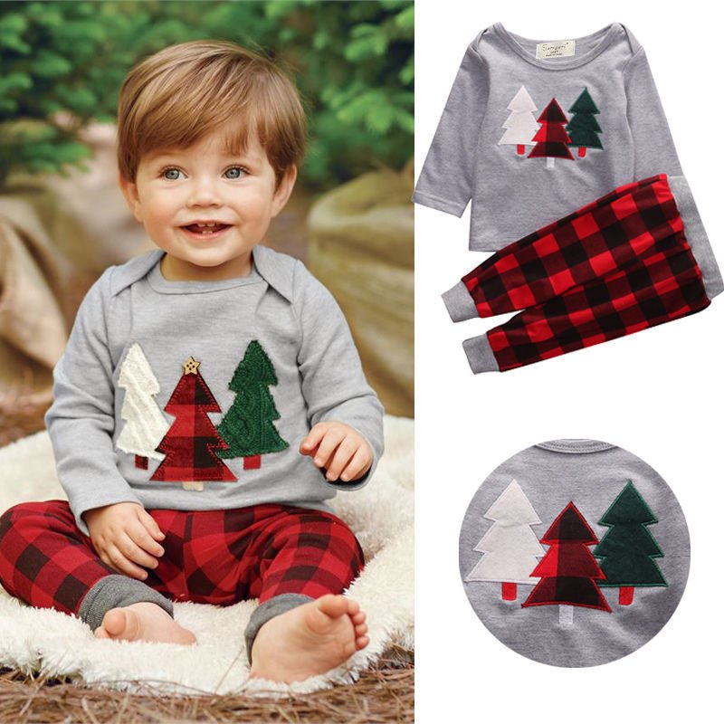 Check pants and top set - Baby Clothing -  Trend Goods