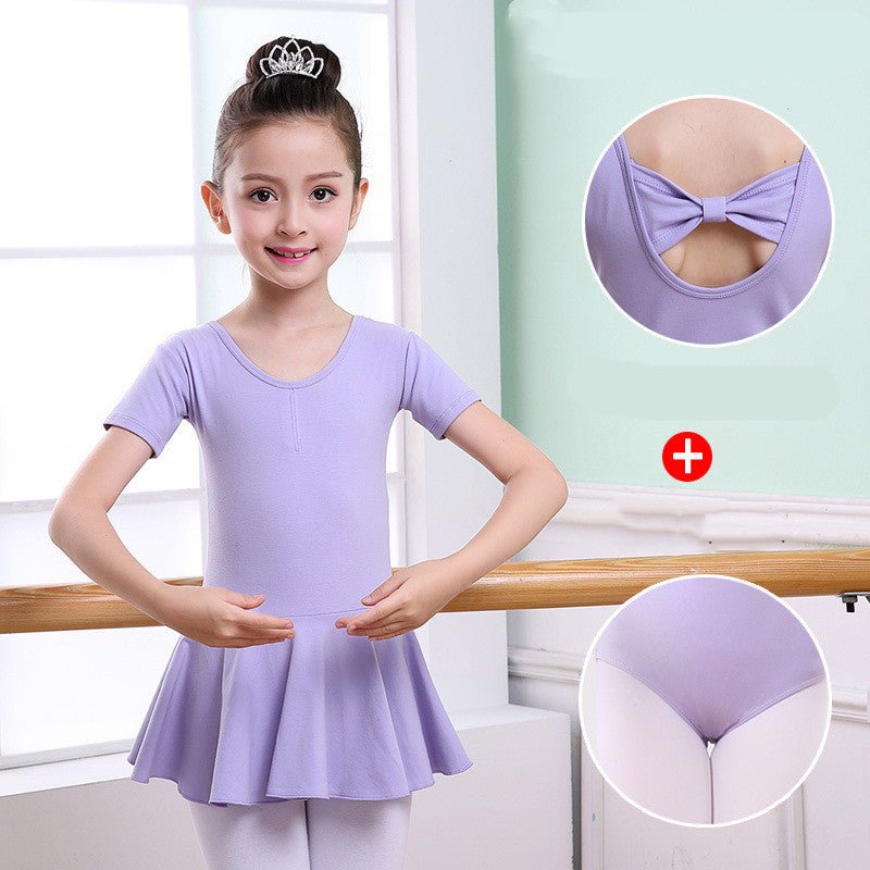 Children's Dance Clothes, Girls' Practice Clothes, Girls Short-sleeved Tutu - Dresses -  Trend Goods