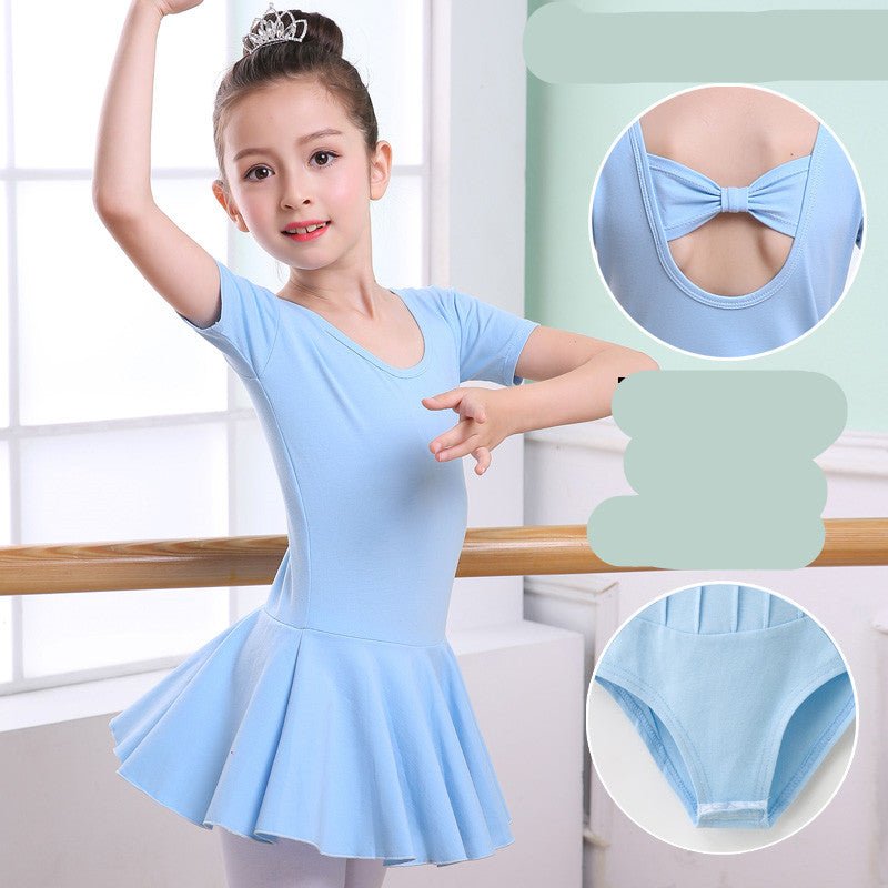 Children's Dance Clothes, Girls' Practice Clothes, Girls Short-sleeved Tutu - Dresses -  Trend Goods