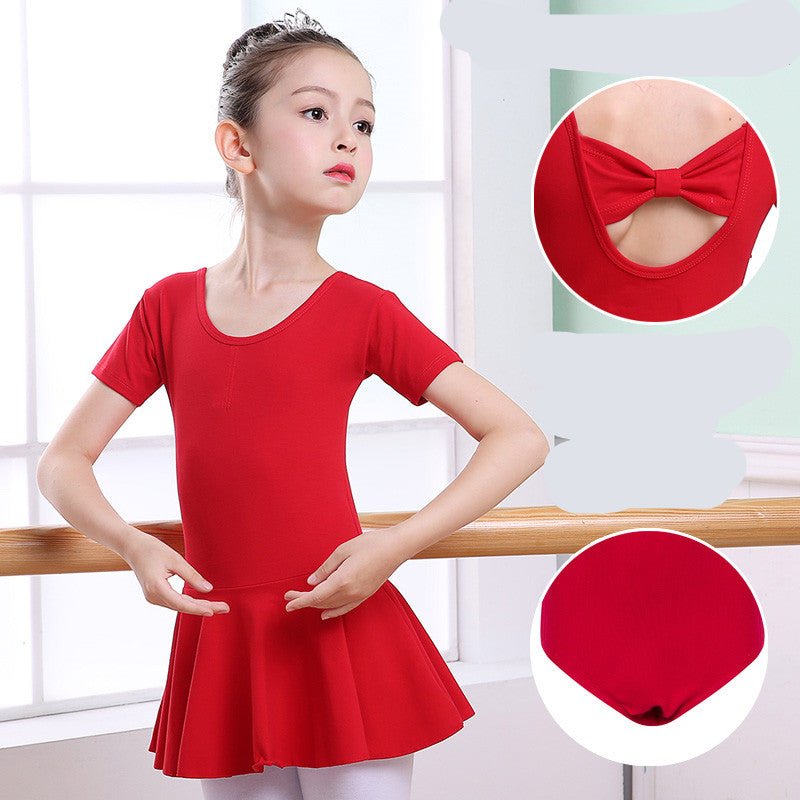 Children's Dance Clothes, Girls' Practice Clothes, Girls Short-sleeved Tutu - Dresses -  Trend Goods