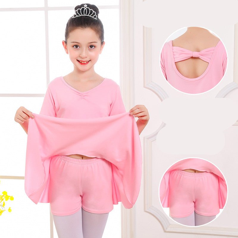 Children's Dance Clothes, Girls' Practice Clothes, Girls Short-sleeved Tutu - Dresses -  Trend Goods