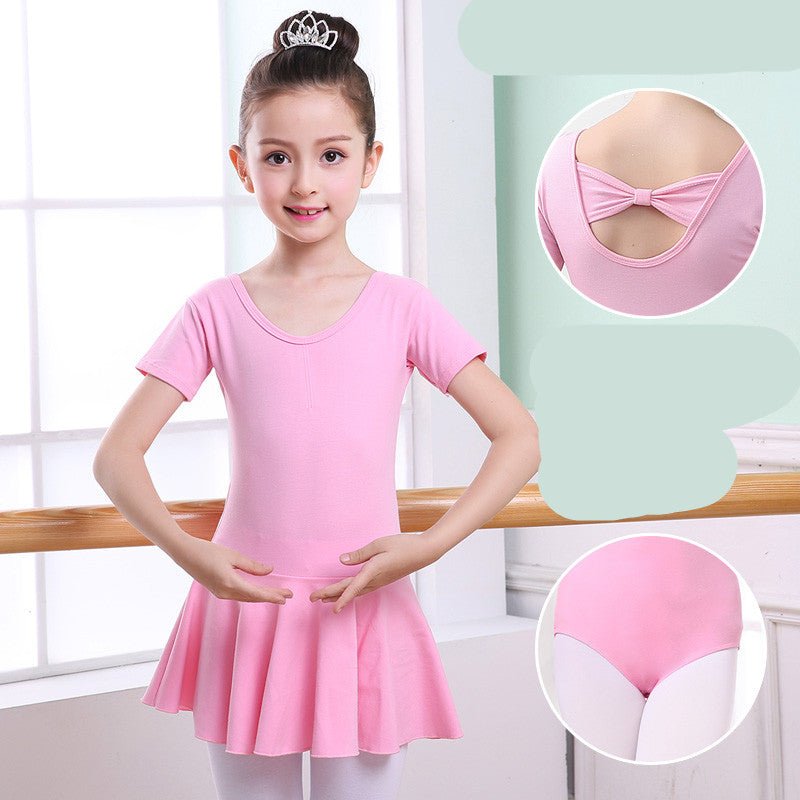 Children's Dance Clothes, Girls' Practice Clothes, Girls Short-sleeved Tutu - Dresses -  Trend Goods