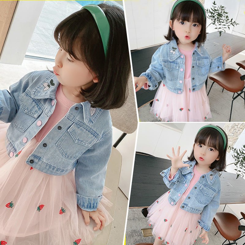 Children's Spring And Autumn Denim Western Style Girl Autumn Dress - Clothing Sets -  Trend Goods