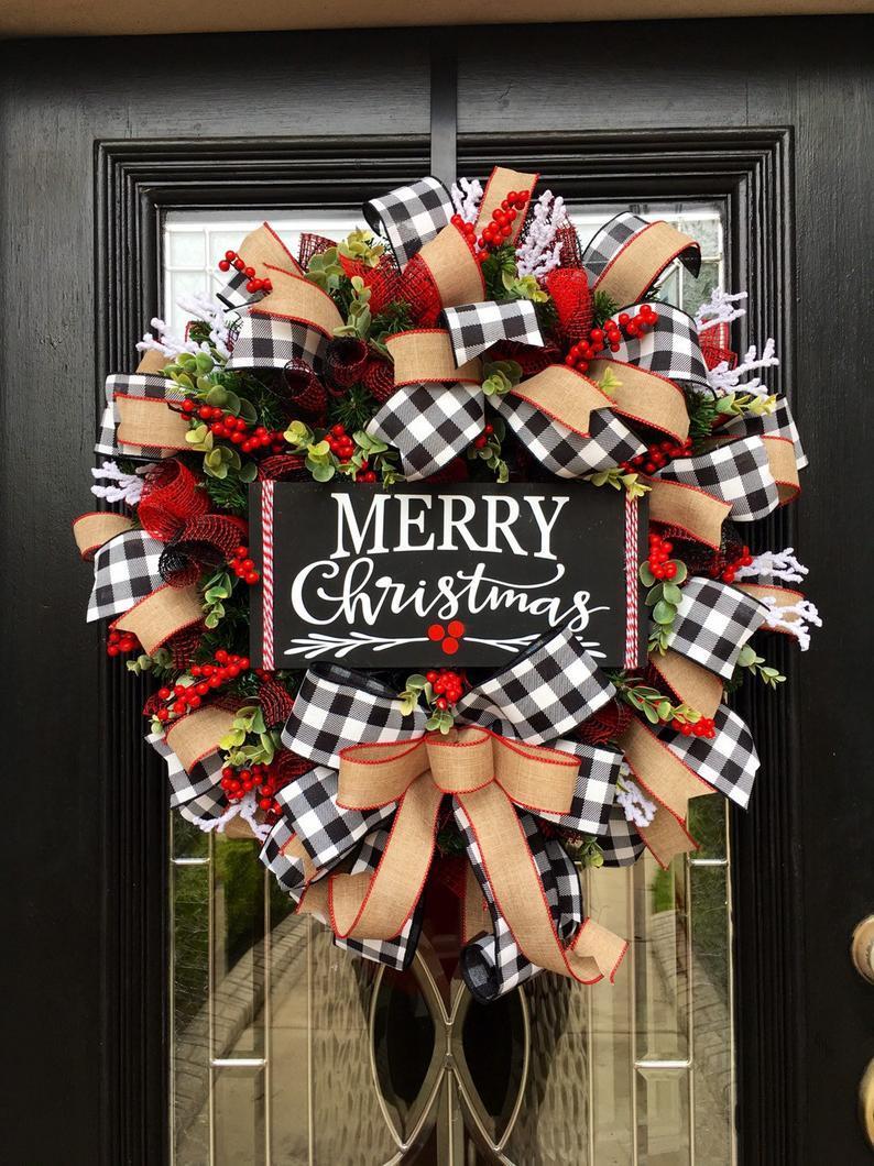 Christmas bow garland - Holiday Decorations -  Trend Goods