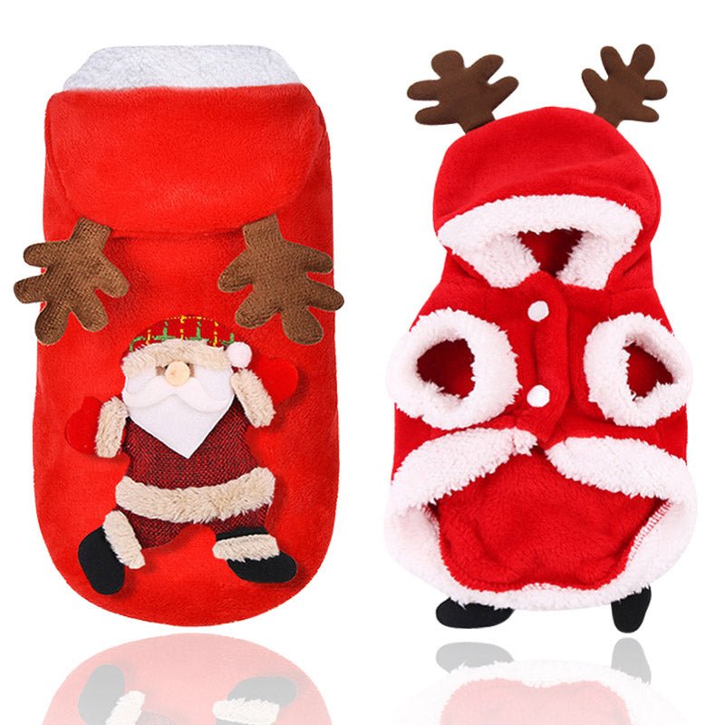 Christmas coral fleece dog clothes - Pet Apparel -  Trend Goods