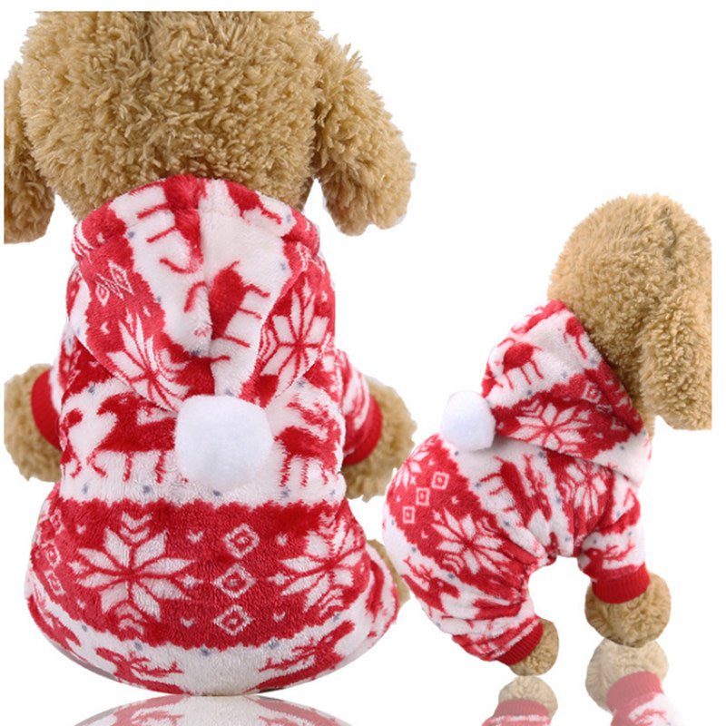 Christmas coral fleece dog clothes - Pet Apparel -  Trend Goods