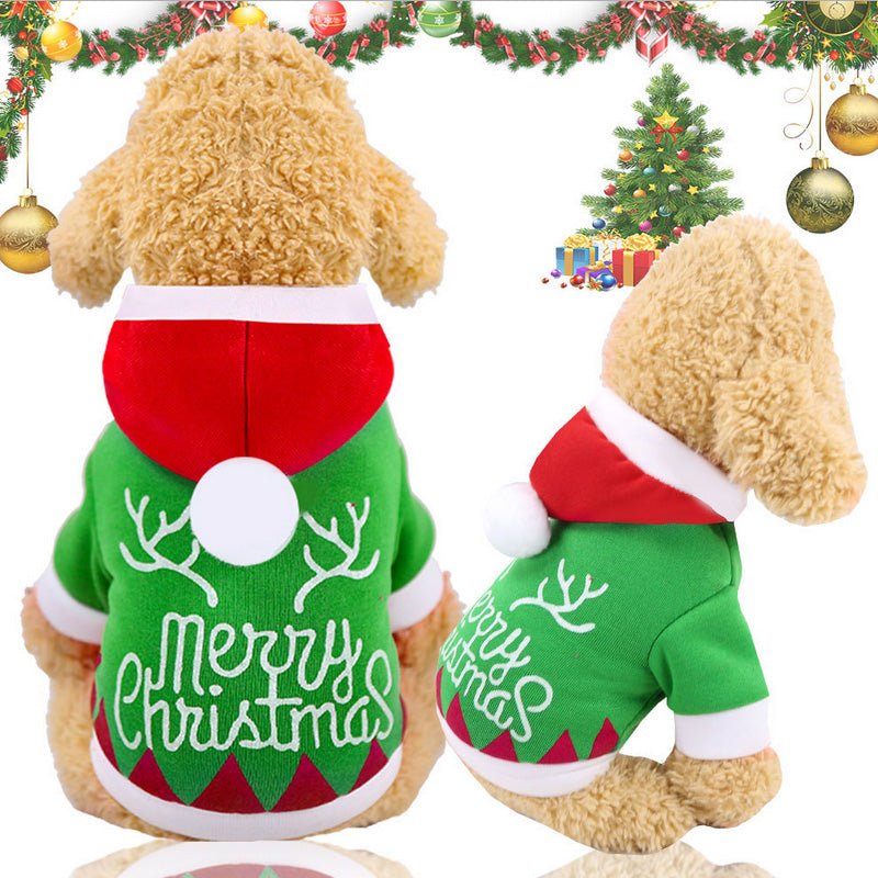 Christmas coral fleece dog clothes - Pet Apparel -  Trend Goods