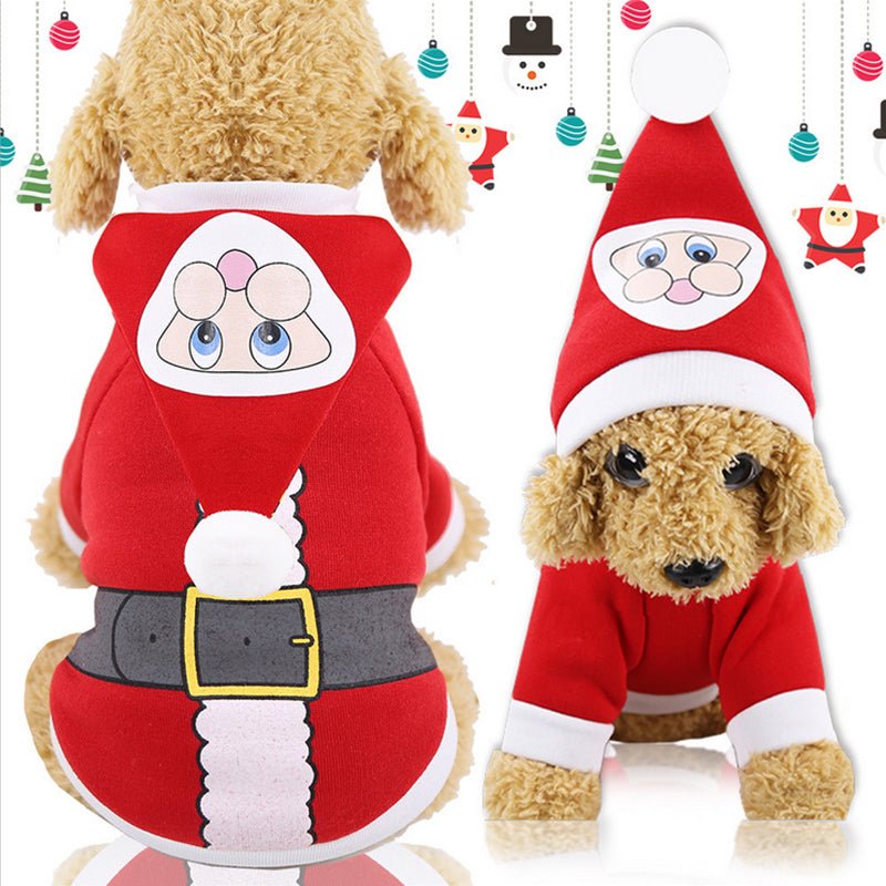 Christmas coral fleece dog clothes - Pet Apparel -  Trend Goods