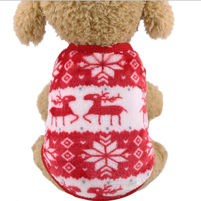 Christmas coral fleece dog clothes - Pet Apparel -  Trend Goods