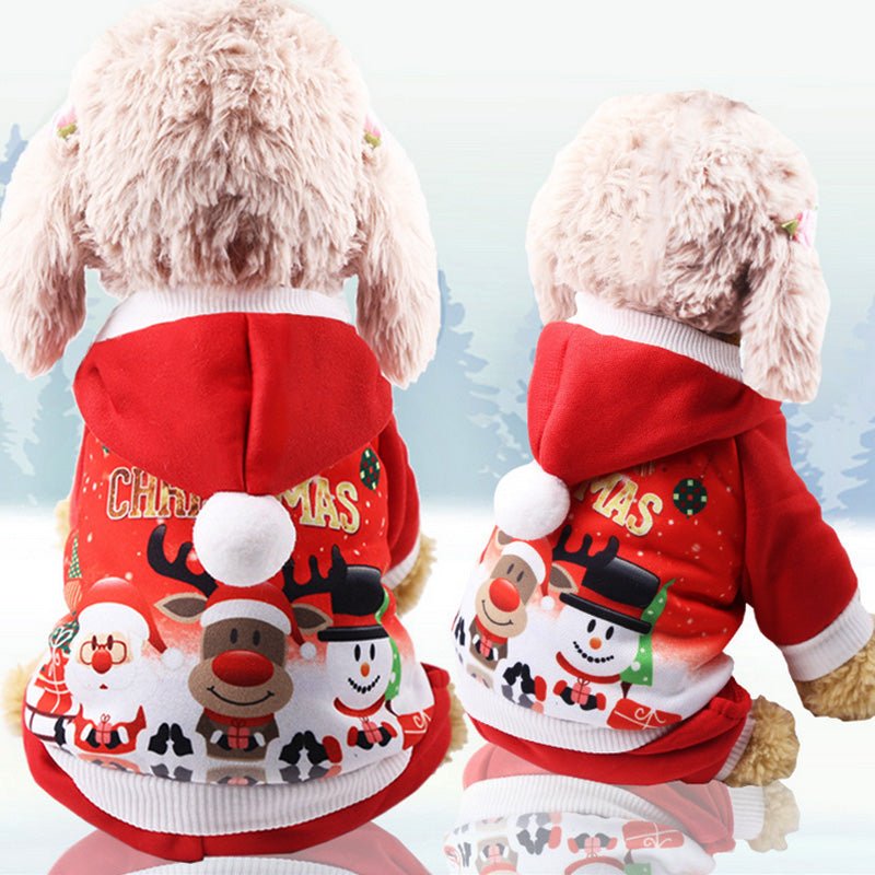 Christmas coral fleece dog clothes - Pet Apparel -  Trend Goods