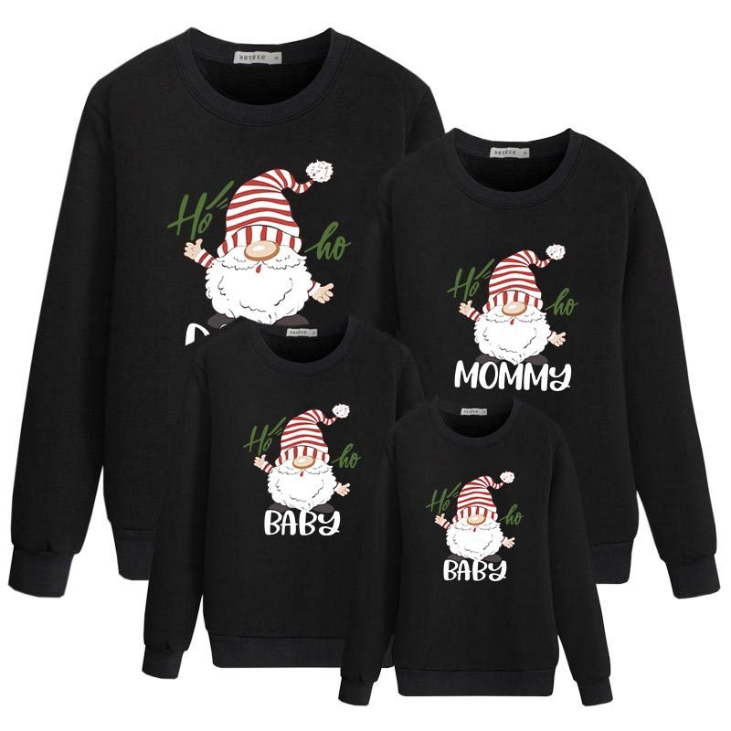 Christmas Creative Funny Print Crew Neck Top Family Wear Xmas Party - Sweatshirts -  Trend Goods