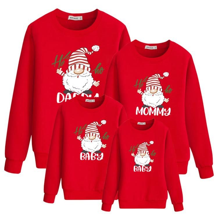 Christmas Creative Funny Print Crew Neck Top Family Wear Xmas Party - Sweatshirts -  Trend Goods