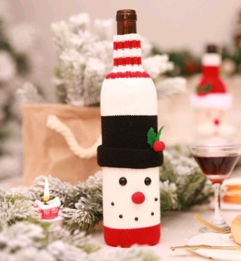Christmas decoration wine bottle set champagne red wine creative wine set - Bottle Covers -  Trend Goods