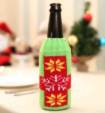 Christmas decoration wine bottle set champagne red wine creative wine set - Bottle Covers -  Trend Goods