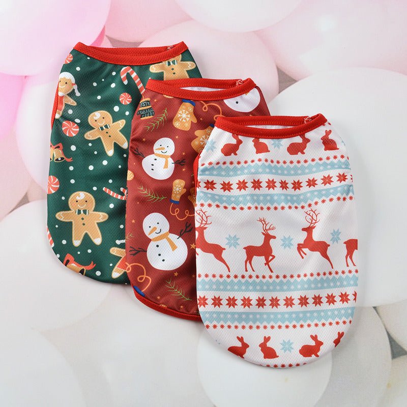 Christmas Dog Clothes Cartoon Pet Vest - Pet Apparel -  Trend Goods