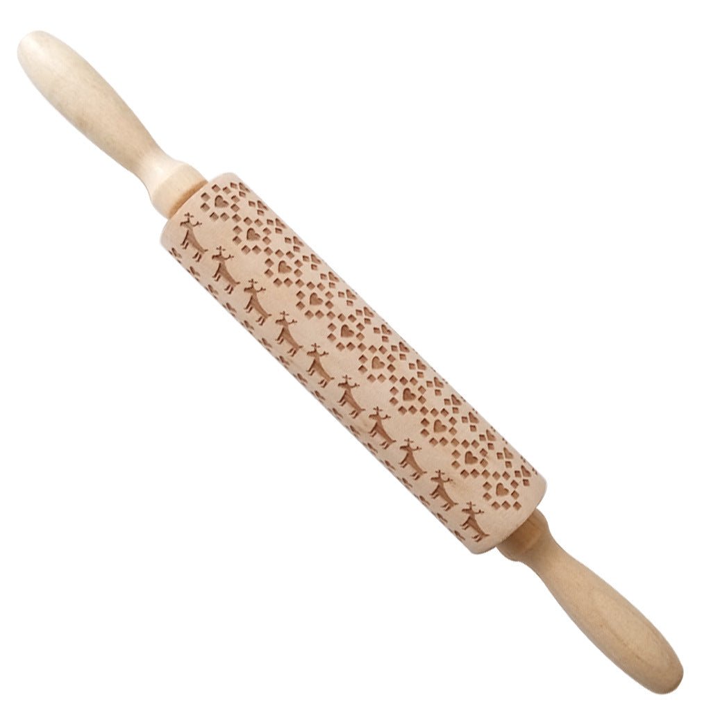Christmas embossed rolling pin - Kitchen Tools -  Trend Goods