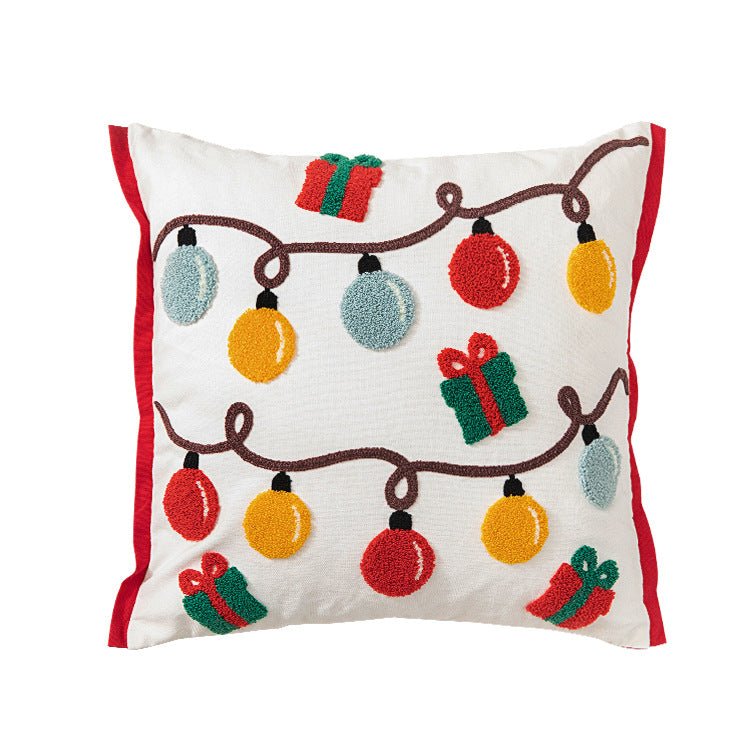 Christmas Embroidered Cotton Pillowcase - Pillowcases -  Trend Goods