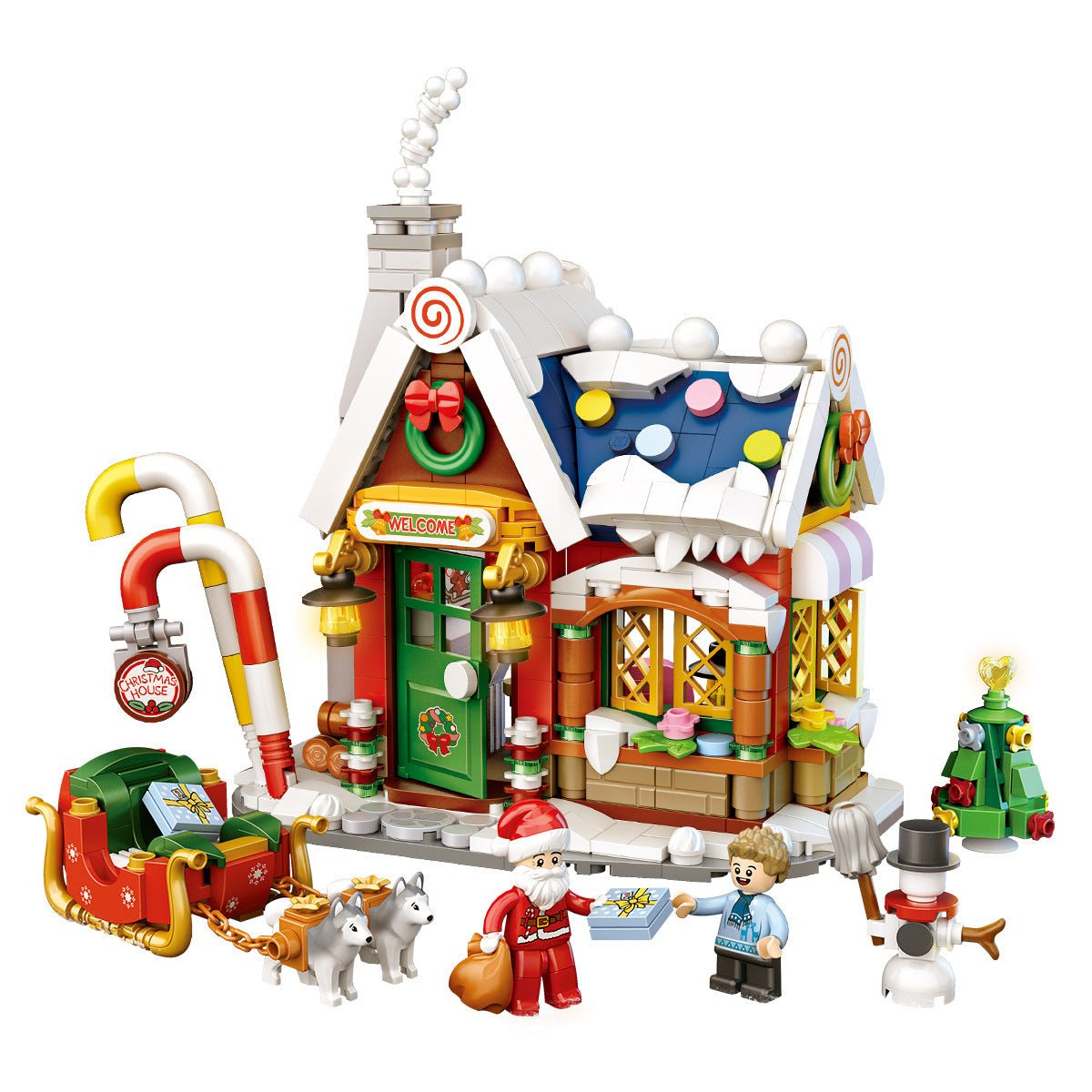 Christmas House Building Blocks Assembling Creative Ornaments - Building Blocks -  Trend Goods