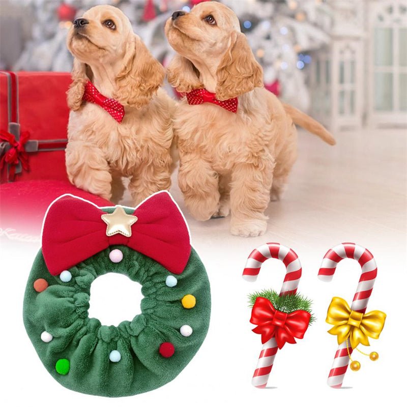 Christmas Pet Bow-knot Collar Friendly To Skin Xmas Pet Scarf WashableParty Pet Dog Neck Strap Scarf - Pet Apparel -  Trend Goods
