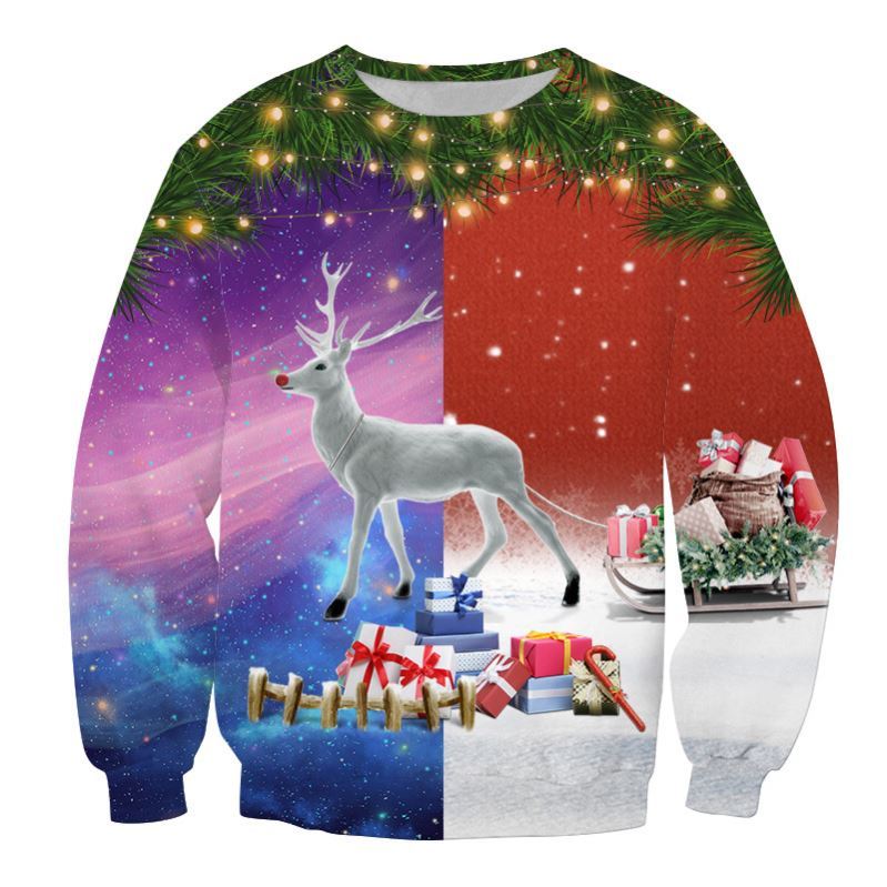 Christmas Round Neck Sweater Casual And Funny - Sweaters -  Trend Goods