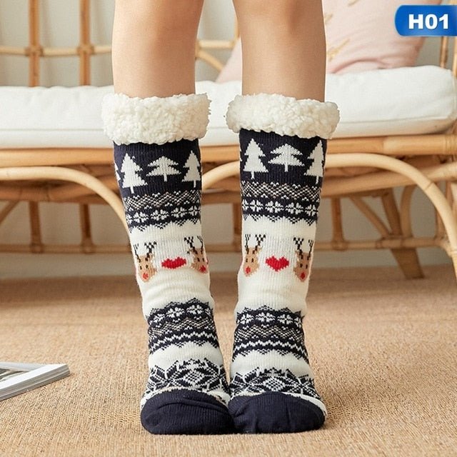 Christmas socks female autumn and winter tube floor socks - Socks -  Trend Goods