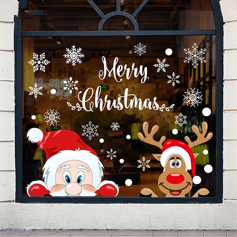 Christmas Static Window Sticker Beautify Snowflake Wall Decals - Window Stickers -  Trend Goods