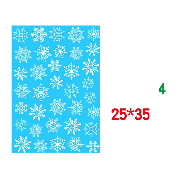 Christmas Static Window Sticker Beautify Snowflake Wall Decals - Window Stickers -  Trend Goods