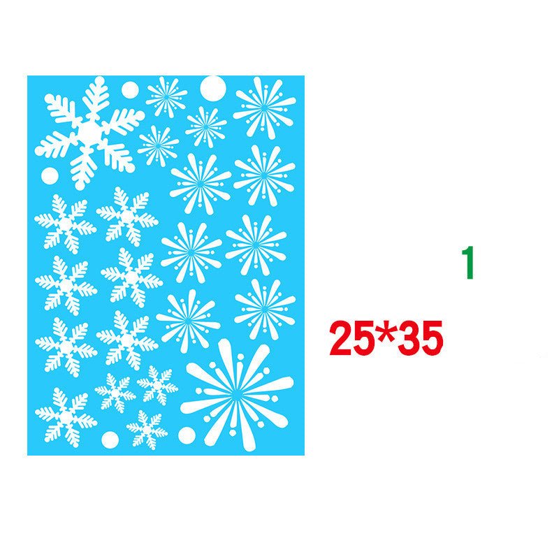 Christmas Static Window Sticker Beautify Snowflake Wall Decals - Window Stickers -  Trend Goods