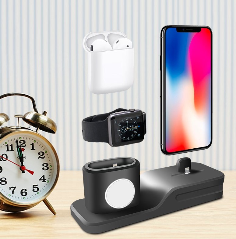 Compatible with Apple, 3-in-1 mobile phone charging base for  iwatch charging stand airpods charging stand - Wireless Chargers -  Trend Goods