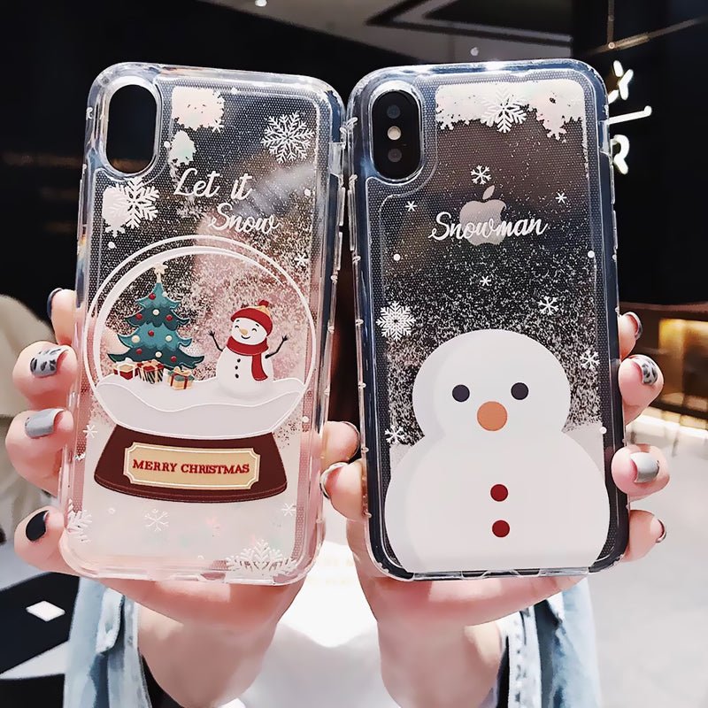 Compatible with Apple , Snowflakes Sands Mobile Shell Christmas - Phone Cases -  Trend Goods