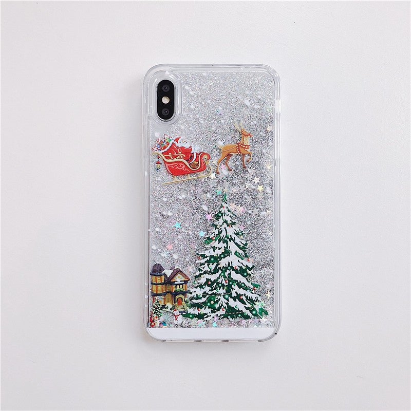 Compatible With iphone models Santa Claus Christmas Tree Quicksand Shell - Phone Cases -  Trend Goods