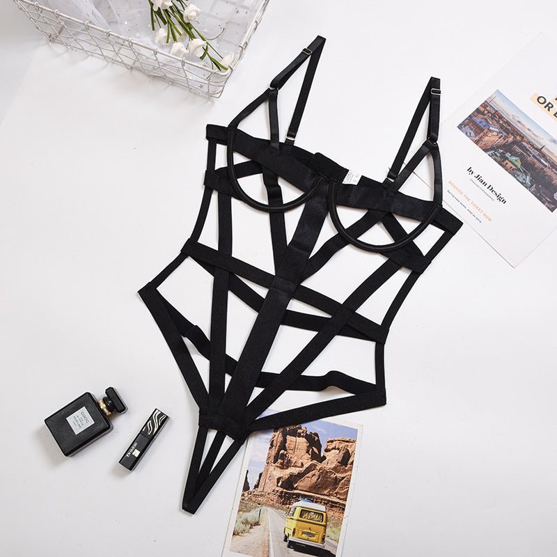 Complicated Craftsmanship Cross-over Lingerie Bodysuit - Lingerie -  Trend Goods