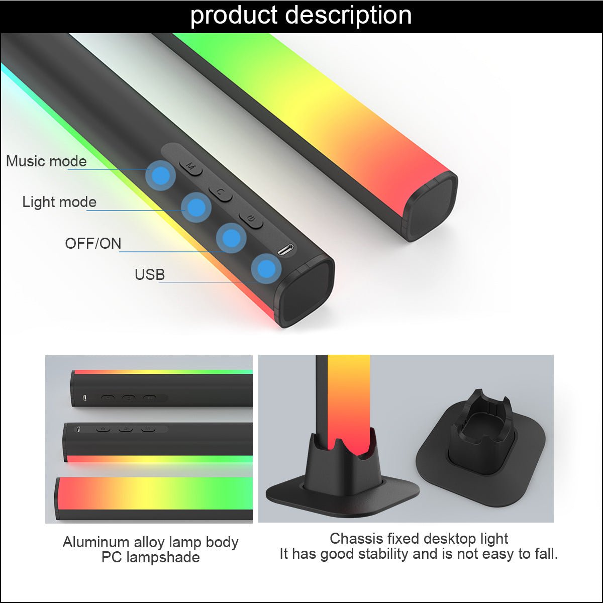 Computer Desktop Atmosphere Game Rhythm Light - Lighting -  Trend Goods