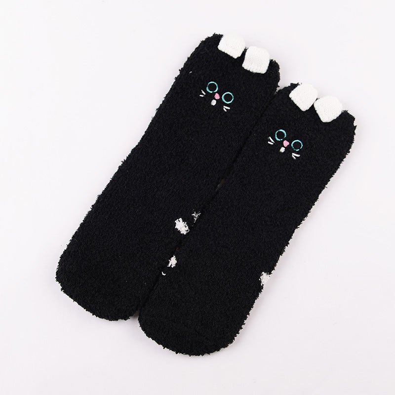 Coral Fleece Christmas Cartoon Terry Socks - Socks -  Trend Goods