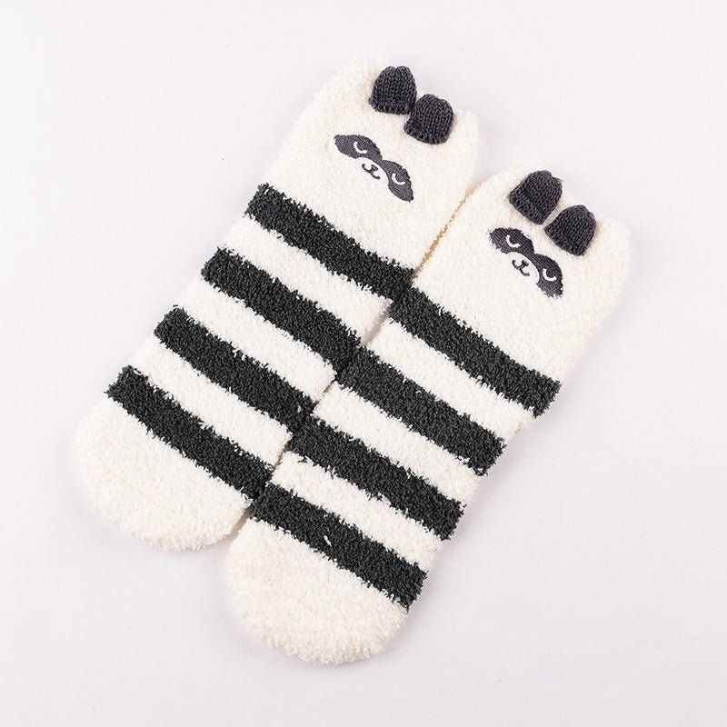 Coral Fleece Christmas Cartoon Terry Socks - Socks -  Trend Goods