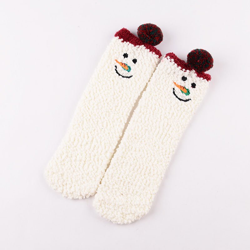 Coral Fleece Christmas Cartoon Terry Socks - Socks -  Trend Goods