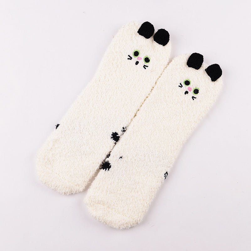 Coral Fleece Christmas Cartoon Terry Socks - Socks -  Trend Goods