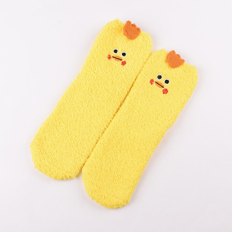 Coral Fleece Christmas Cartoon Terry Socks - Socks -  Trend Goods