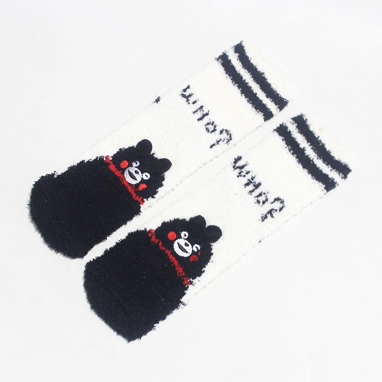 Coral Fleece Christmas Cartoon Terry Socks - Socks -  Trend Goods